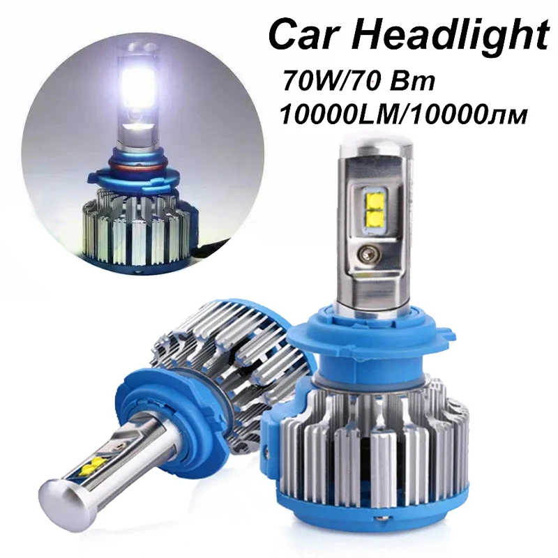 

New T1 Led Car Headlight Auto Fog Lamp 35W 3500LM Automobile Bulb White 6000K Auto H1 H3 H4 H7 H11 H13 9004 9005 9006 9007 881