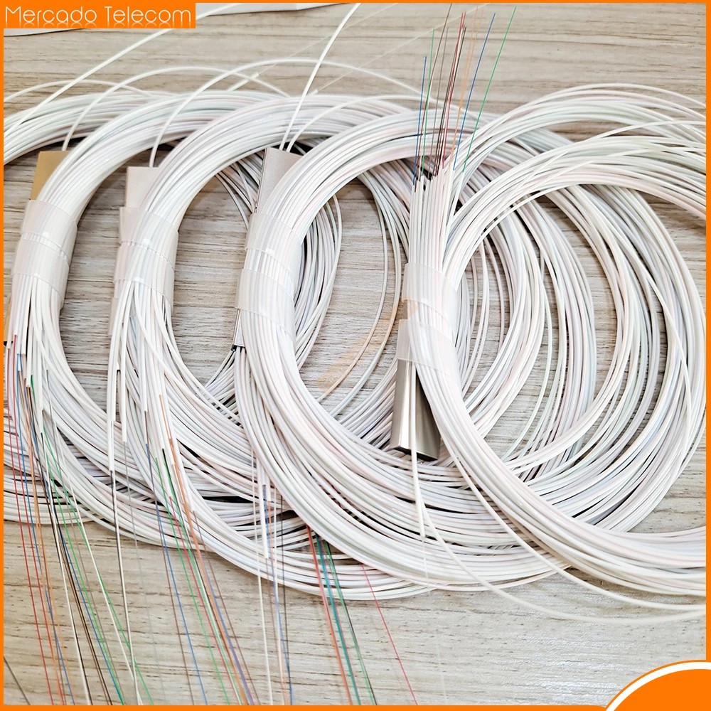 

10 Pieces /Lot 1x2 1x4 1x8 1x16 fiber optic PLC splitter without connector cable 0.9mm Mini Blockless 2,4 Ports PLC Splitter