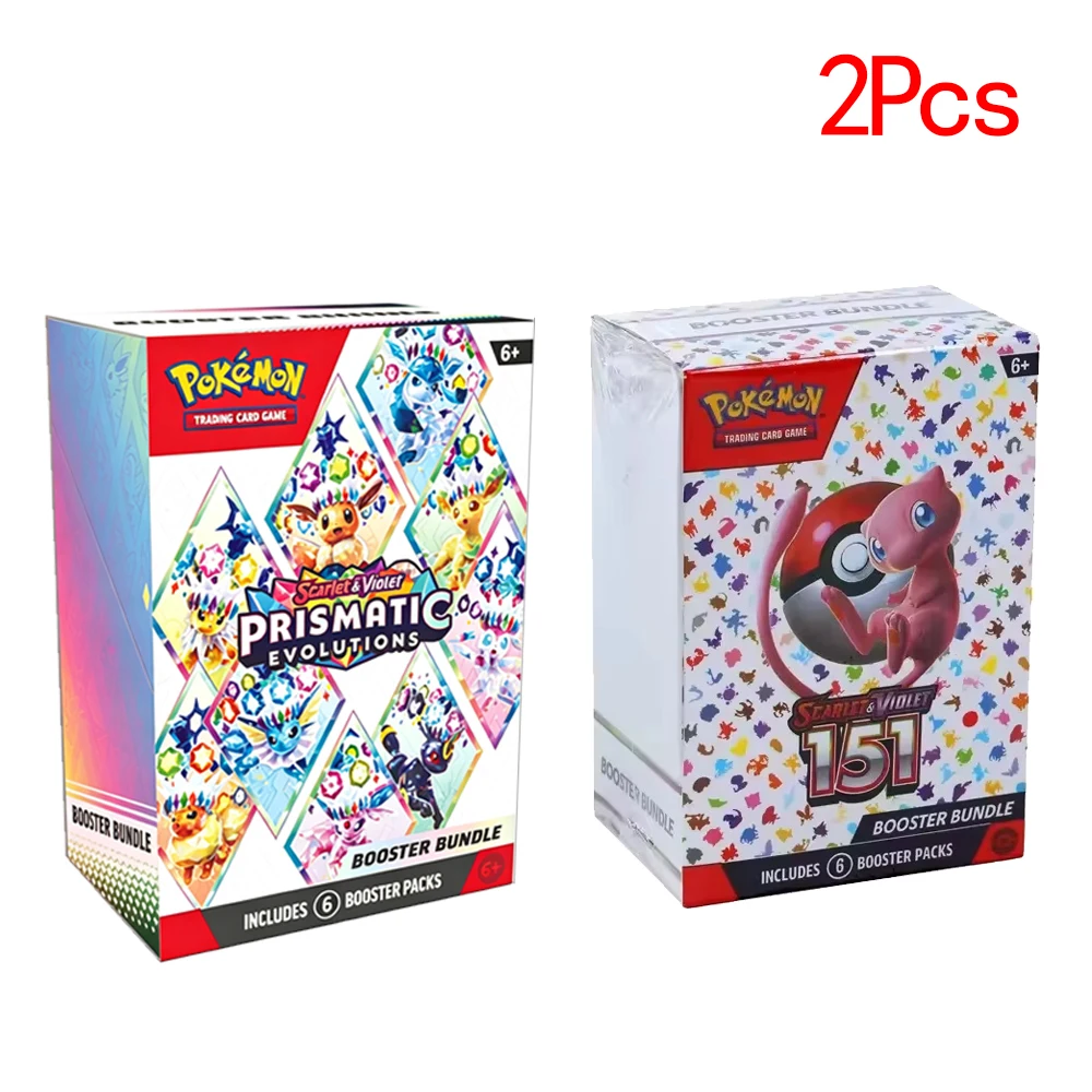 Pokémon 72Pcs TCG Scarlet & Violet 151 Eevee Prismatic Booster Bundle Booster Packs PTCG Trading Card Game Collectible Card Gift