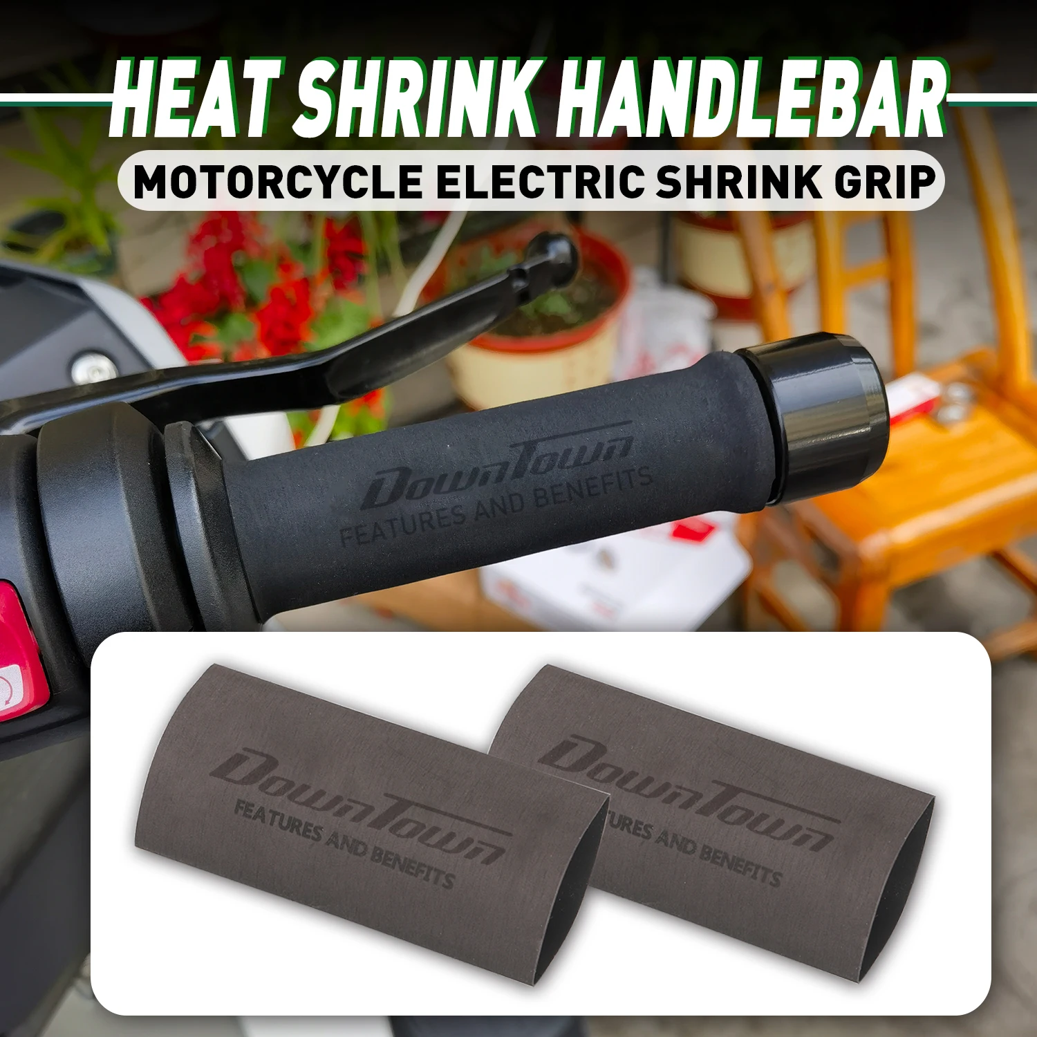 For KYMCO AK550 XCITING 250 300 350 400 400S 500 DownTown DT 125 300i 350i 200 No-slip Heat Shrink Handlebar Grip Handlegrip