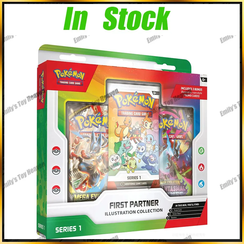Auf Lager Neue Englische Version Pokémon FIRST PARTNER ILLUSTRATION COLLECTION Serie 1 30. Jubiläums-Sammelkarten PTCG