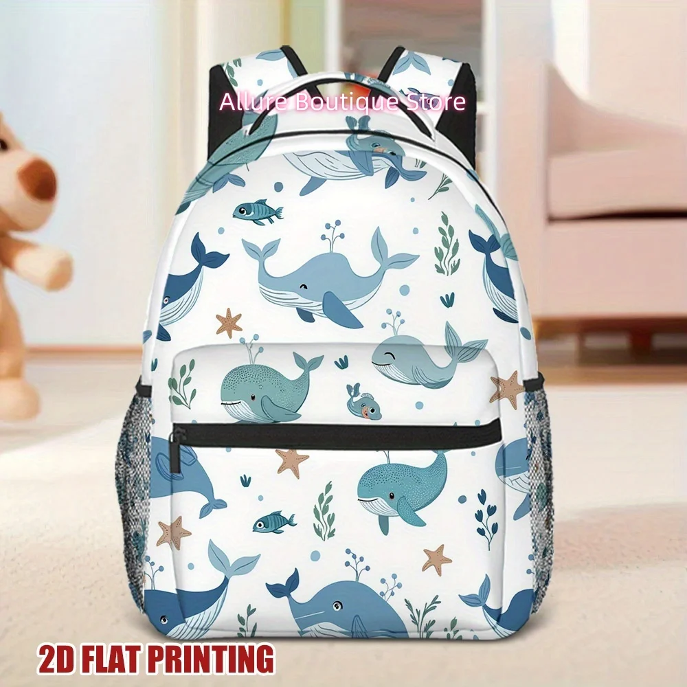 1pc Whimsical Ocean Creatures Backpack, Comfortable and Spacious, Ideal for Long Days at Work or School, for Teenager