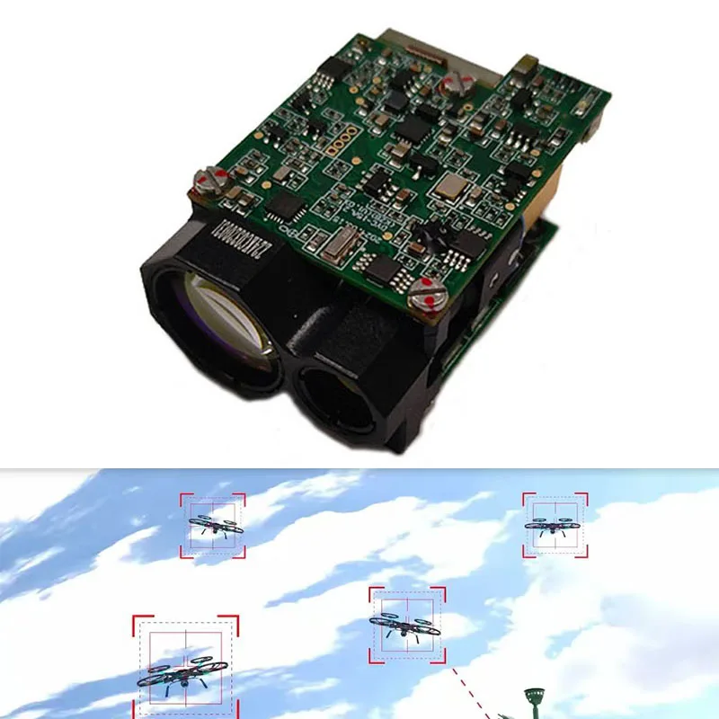 

JRT Ld30x Laser Distance Sensor - Rs422 1535nm 3km Laser Range Finder Module For Drone Pod