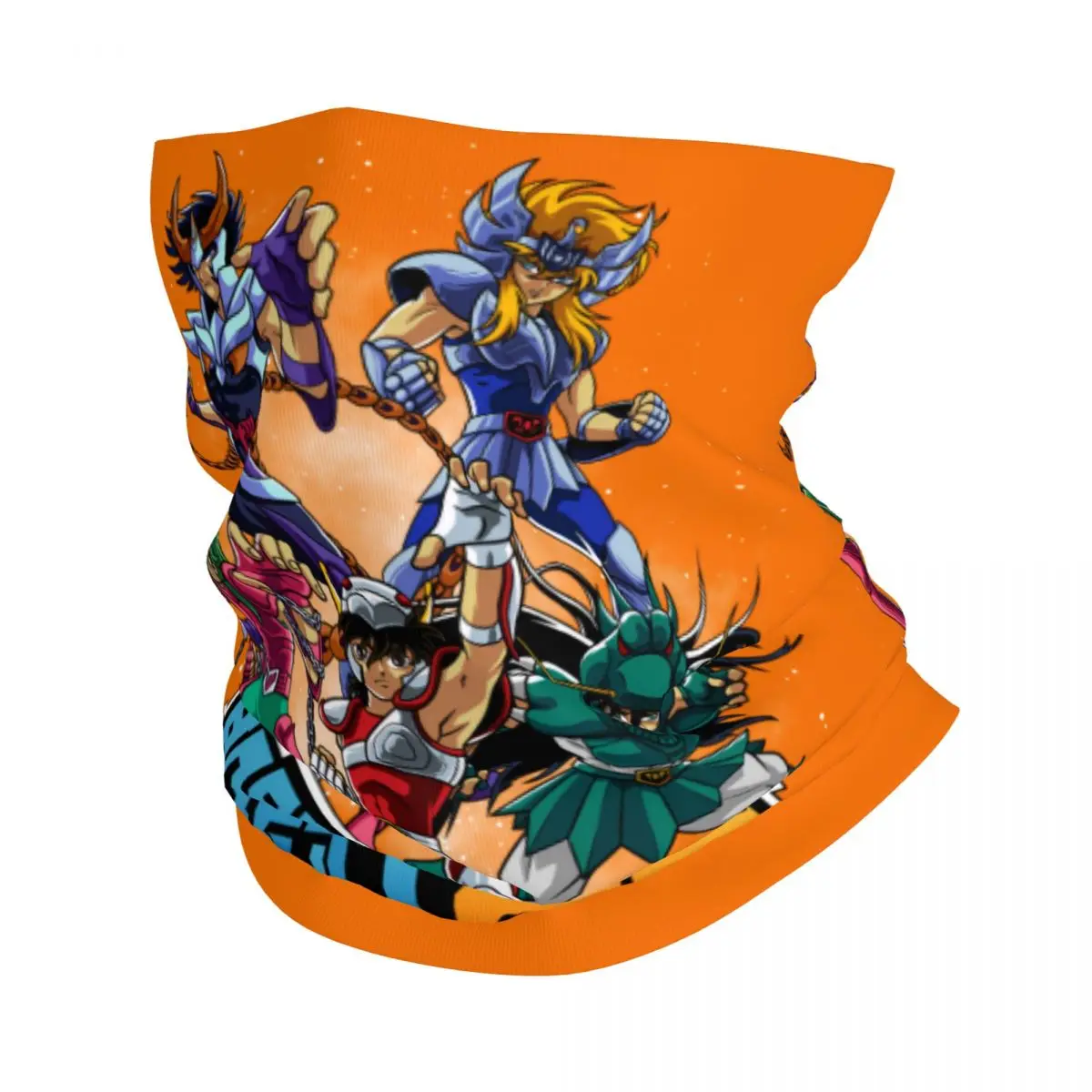 

Custom Knights Of The Zodiac Winter Headband Neck Warmer Men Women Hiking Camping Tube Scarf Anime Manga Saint Seiya Face