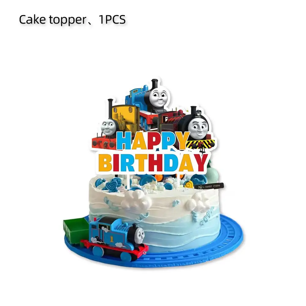 Thomas Cake Topper Thomas Trein en zijn vrienden Cupcake Toppers Verjaardagsdecoratie Kids Boy Feestartikelen Babyshowerbenodigdheden