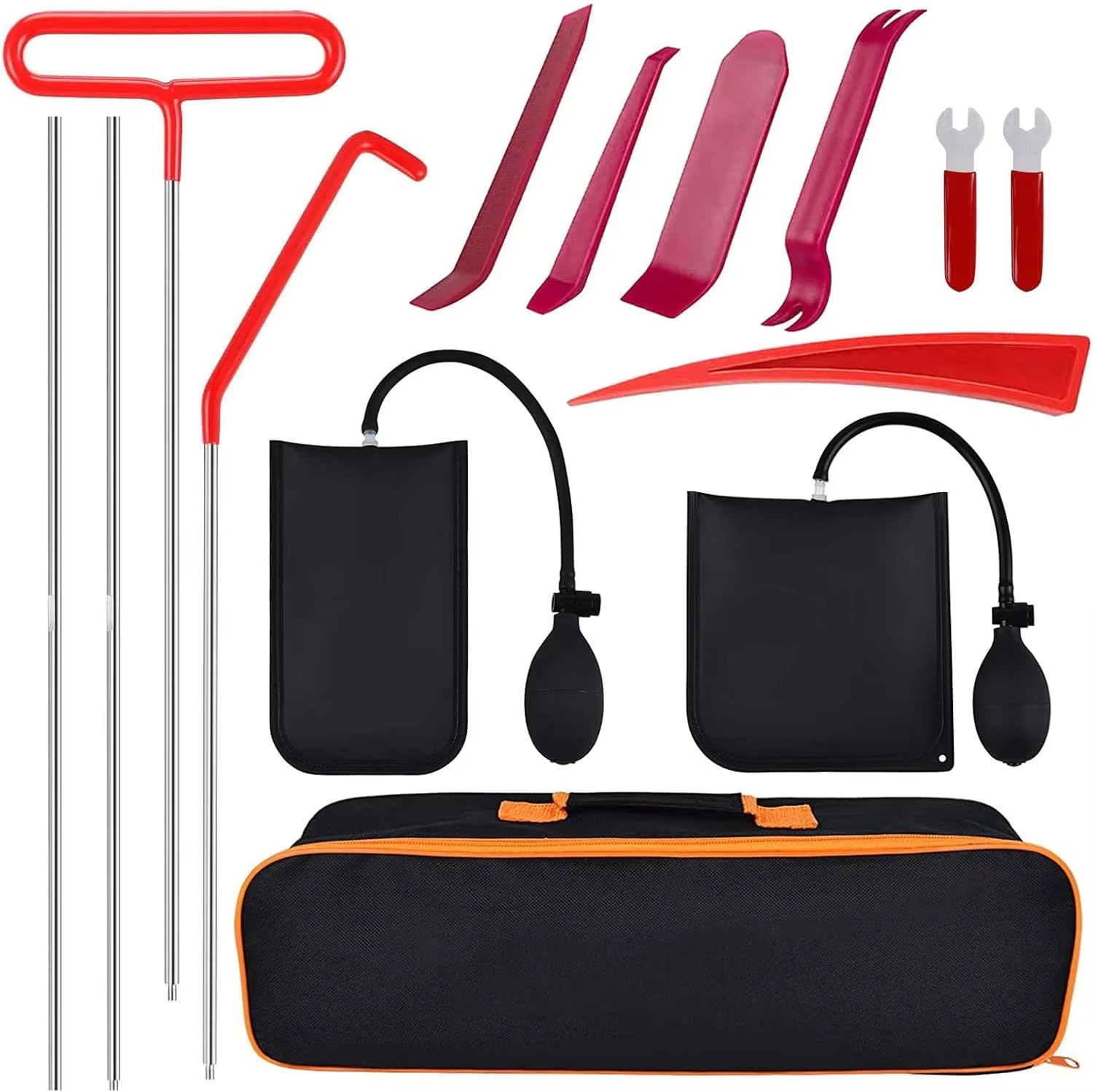 Quick-Open Auto Lockout Kit with Air Wedge Pump Locksmith Tool Supplies for Car Door Opening