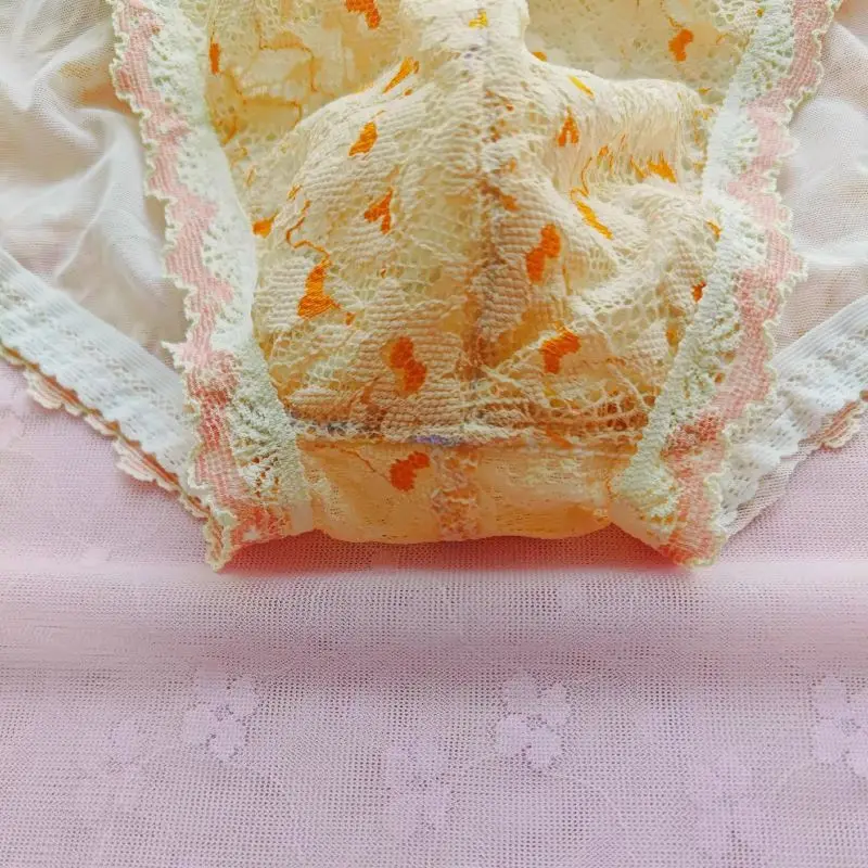 Сексуальные кружевные трусы с цветочным бантом, прозрачные сетчатые мужские трусы с выпуклой сумкой, удобное мягкое нижнее белье BF