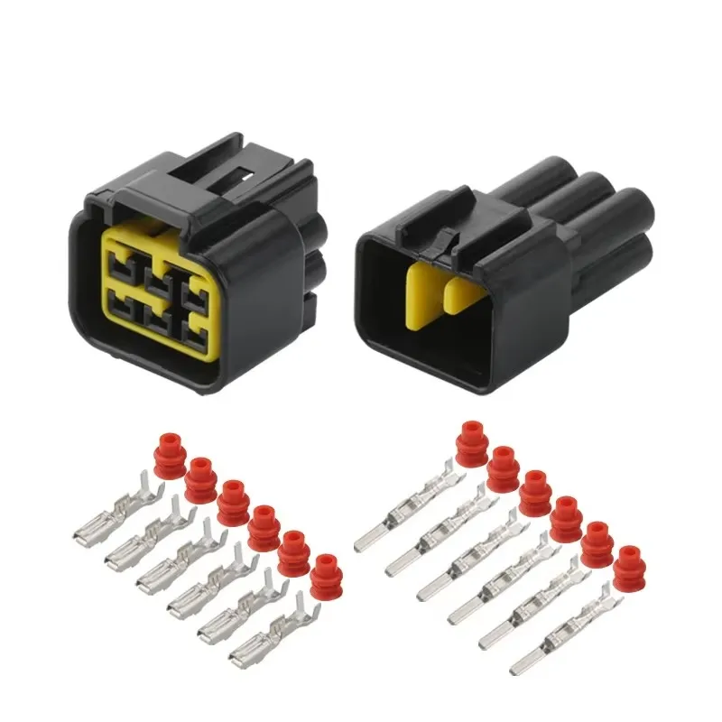 

1/2/5/10/20 Sets 6 Pin Auto Waterproof Window LifterIgnition FW-C-6F/M-B Coil Wiring Plug Connector For Car Ford Mondeo