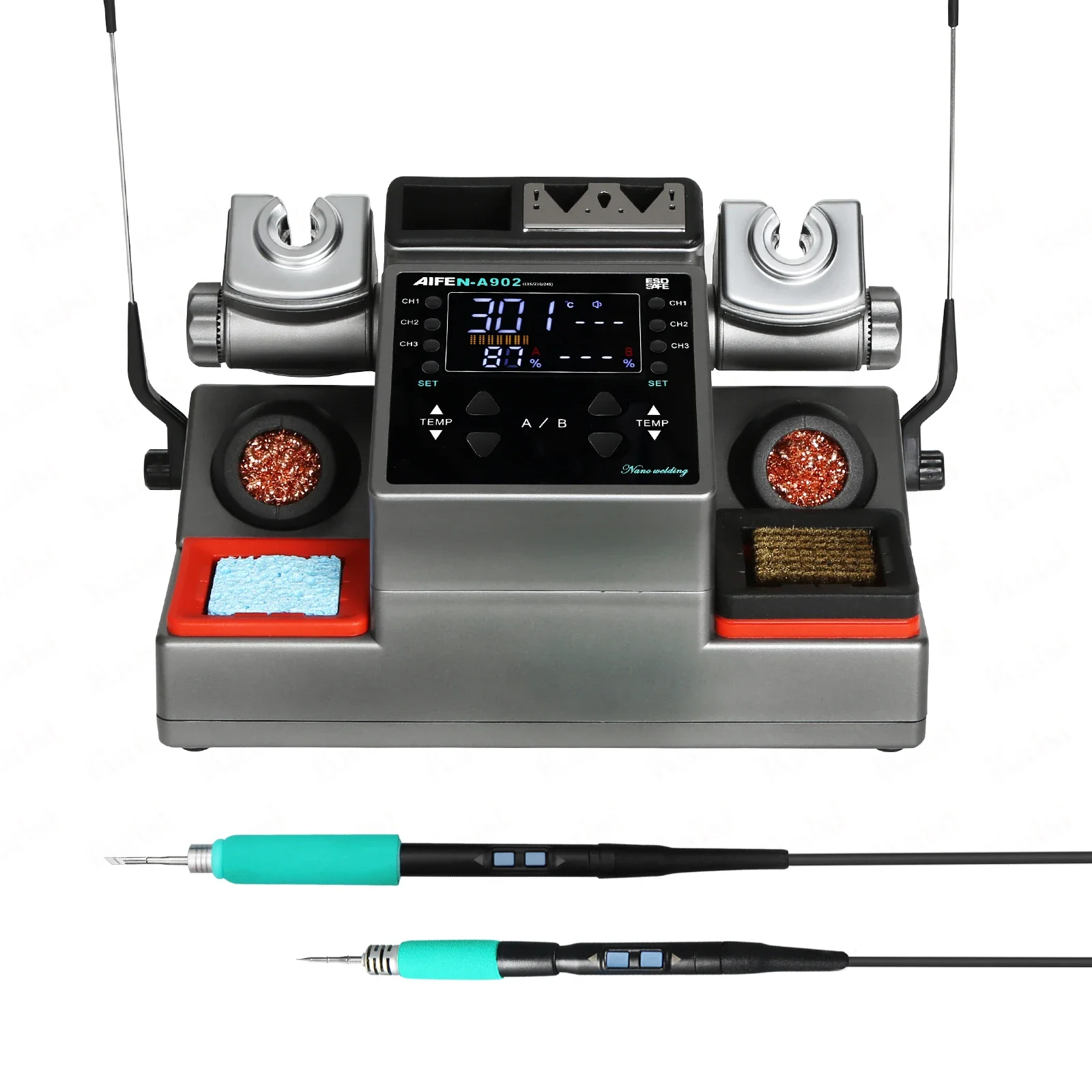 Sugon Aifen A902 Dual Soldering Station 350W Power C210 C115 C245 100℃-450℃ Cost-effective Rapid Heating