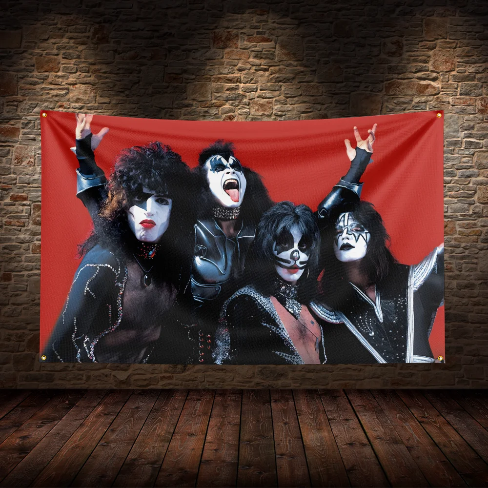 3x5 Ft k-kiss bands and Furiouss Flag Warrior Movie Poster Adventure Tapestry Background Yard Idea For Party Banner Table Wall D