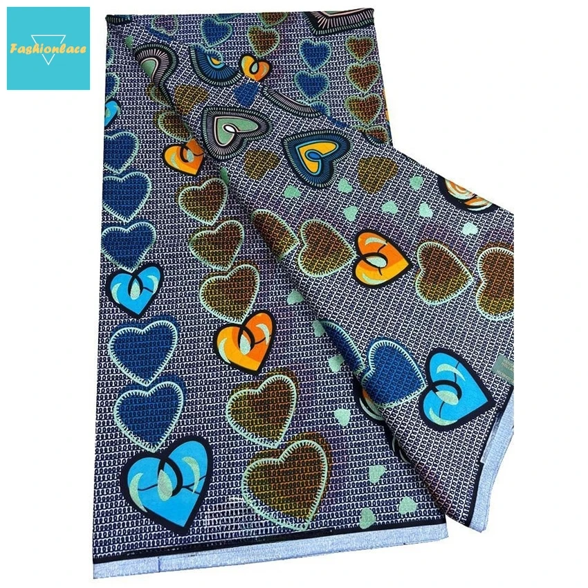 Tela de algodón con brocado de algodón real satinado africano, Material de boda, telas tejidas con cera