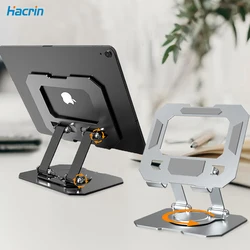 Tablet Holder Carbon Steel Stand with 360° Rotation Adjustable Stand For iPad Pro Air Mini Mobile Phone Desk Bracket 4-15 Inch