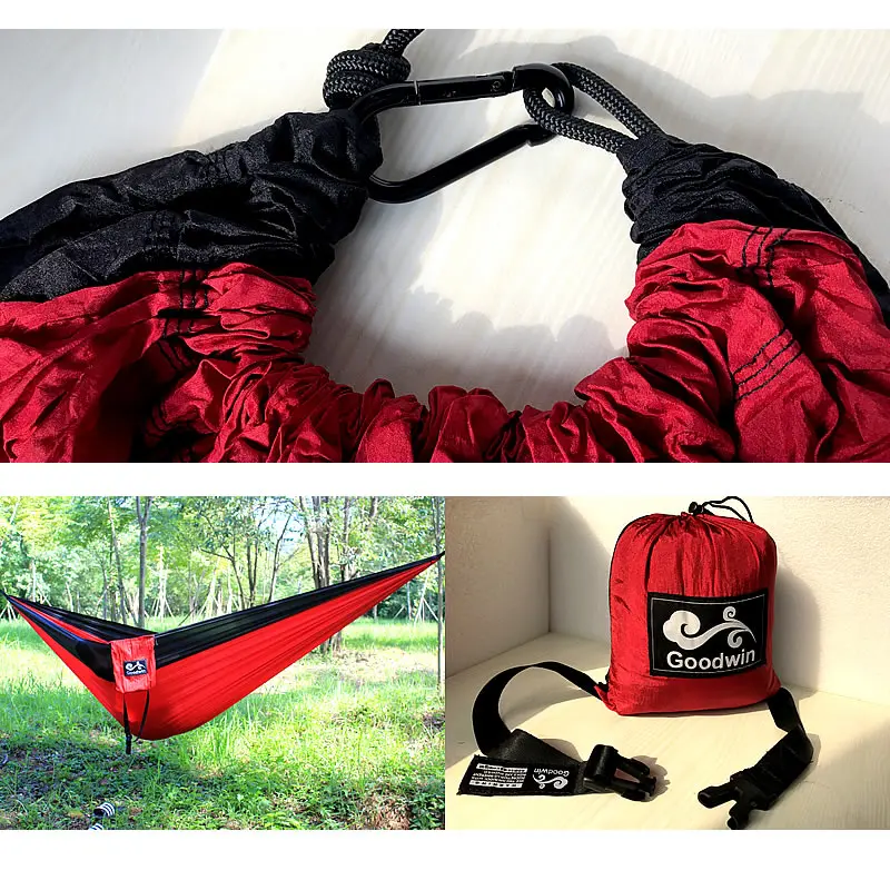 Camping Hammock Large Double Size 300 x 200 MM With 2 Tree Strap 2-3 People Nylon Parachute Camping Hammock For Hiking Travel view 5