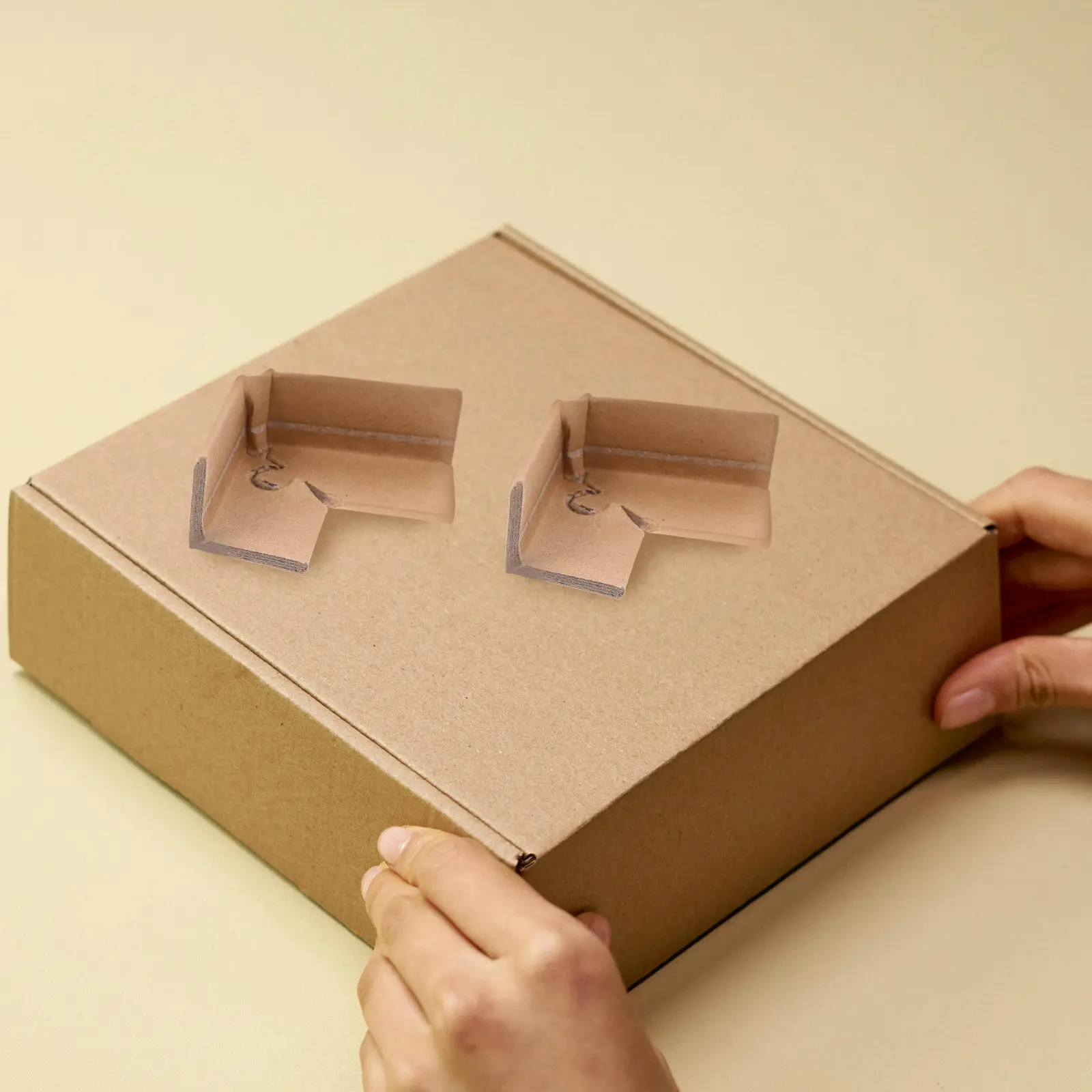 

20Pcs Lock Buckle Paper Corner Guards Heavy Duty Packaging Edge Protectors for Shipping Boxes Cartons Panel Moving Storage