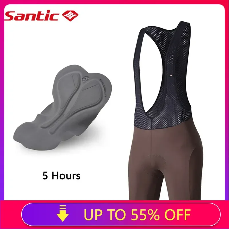 Santic New Men Cycling Bib Shorts Summer With Pockets 4D Padded Breathable  MTB Road Bicycle Bib Shorts Bottom Breathable