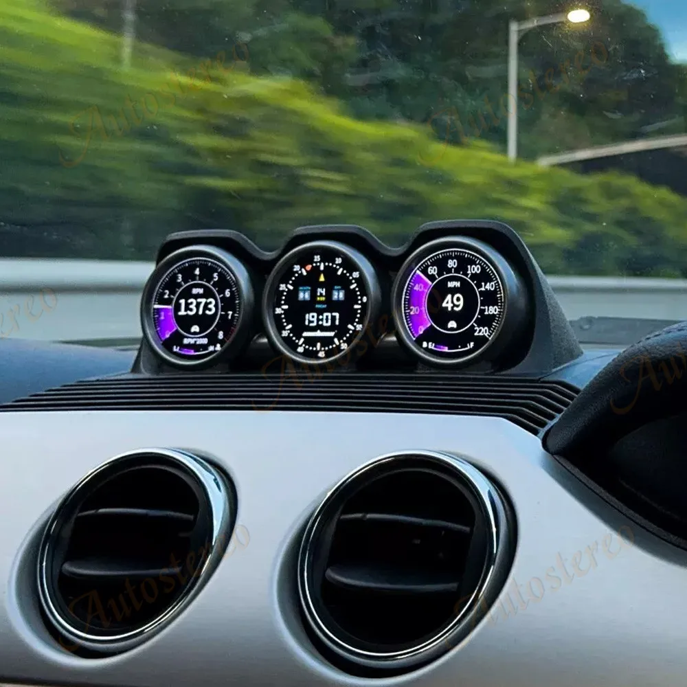 Three Zone Screen Car Odometer Digital Cluster Virtual Cockpit For Mustang Raptor  Speed Digital Meter Screen