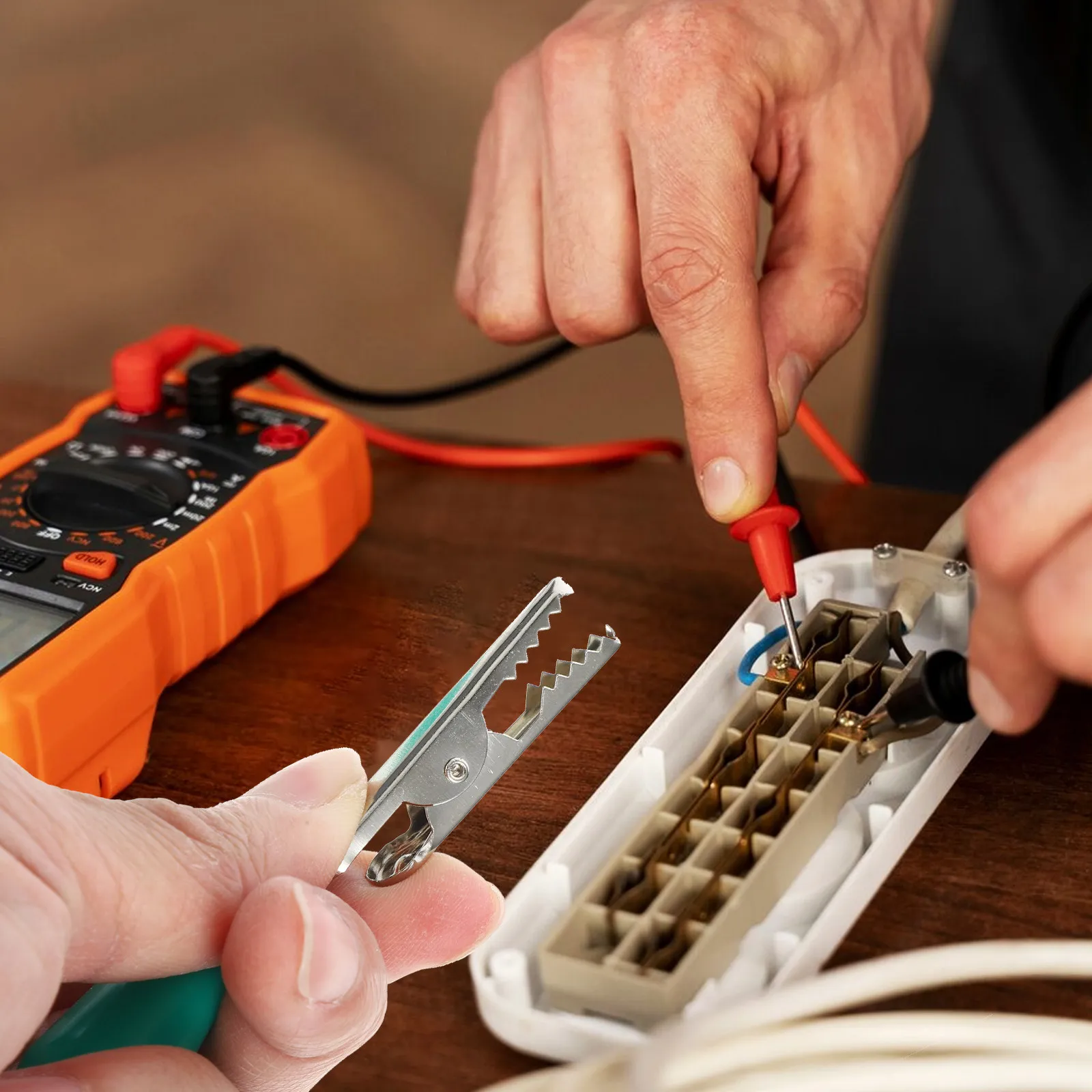 20Pcs Alligator Test Leads Crocodile Clips Nickel Plated Iron Copper PVC Insulated Wires for Electrical Testing Circuit