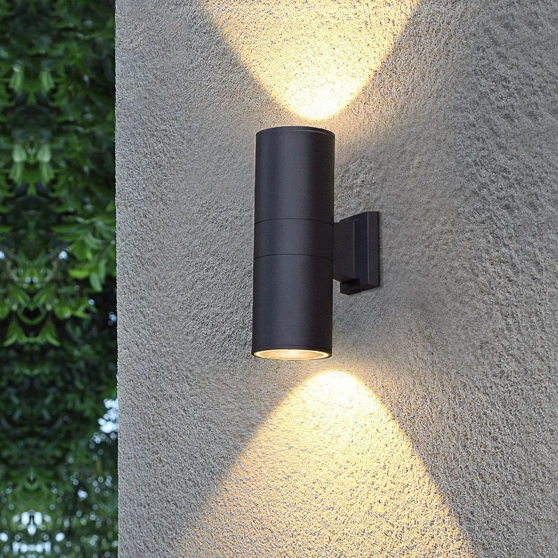 LED Double-headed and Down Luminous Cross-border Outdoor Waterproof Modern Simple Courtyard Villa Corridor Exterior Wall Lamp