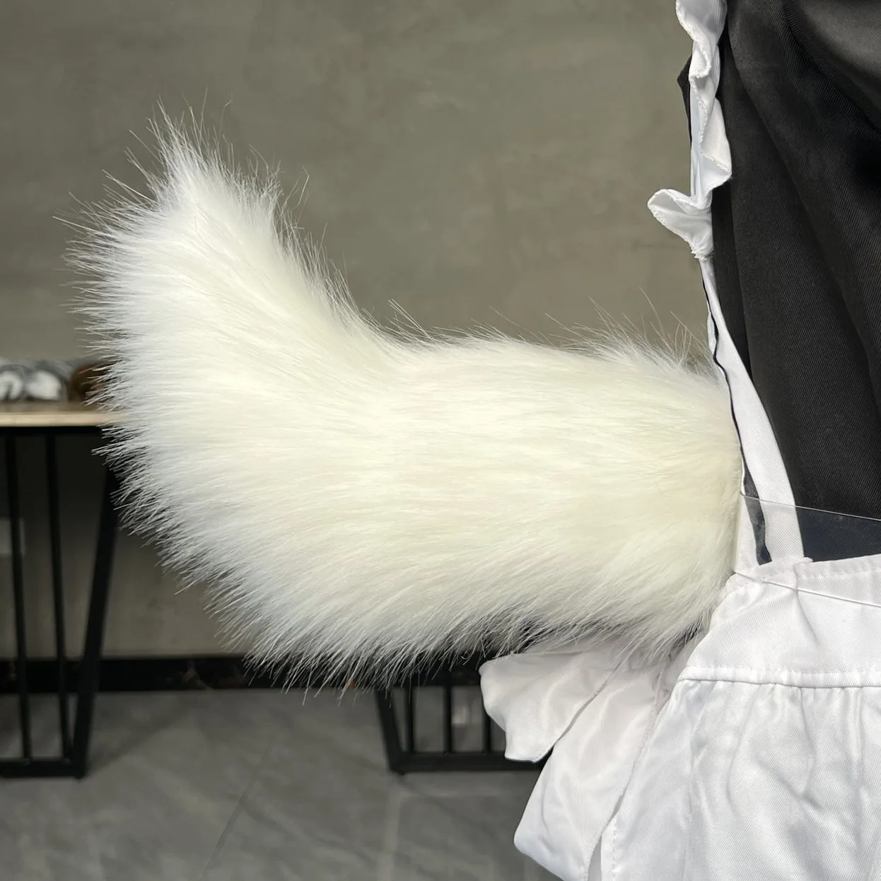 Handmade Pink Furry Cat Fox Tail for Comic-Con Kawaii Lolita Anime Conventions Party Props Kids Fursuit Tail Cosplay Accessories