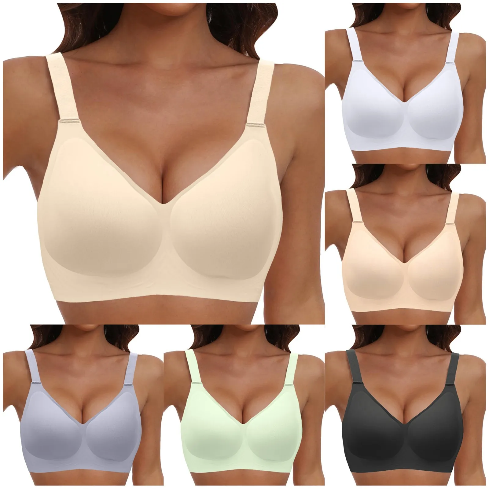 Seamless Bra Comfort Lingerie Women Sports Padded Tops Sexy Wireless Underwear Soft Bralette Support Bra Thin Intimates 2024