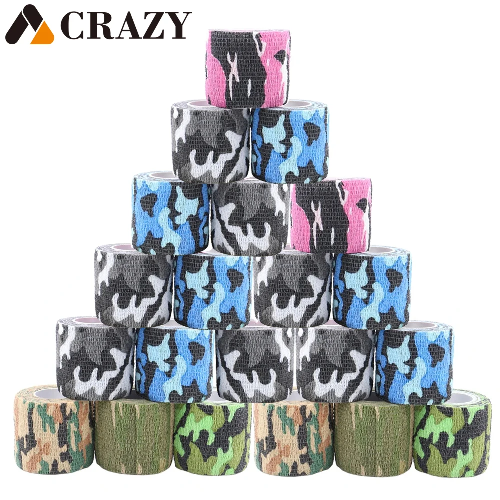 48/12/6pcs Camouflage Tattoo Grip Bandage Grip Cover Tape Wrap Nonwoven Waterproof Self Adhesive Finger Protection Accessories