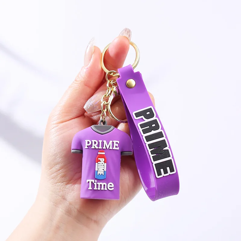 Cute Prime Drink Keychain Creative Clothes Doll Pendant Keyring Car Key Bag Pendant Women Men Party Favors Xmas Gifts Wholesale