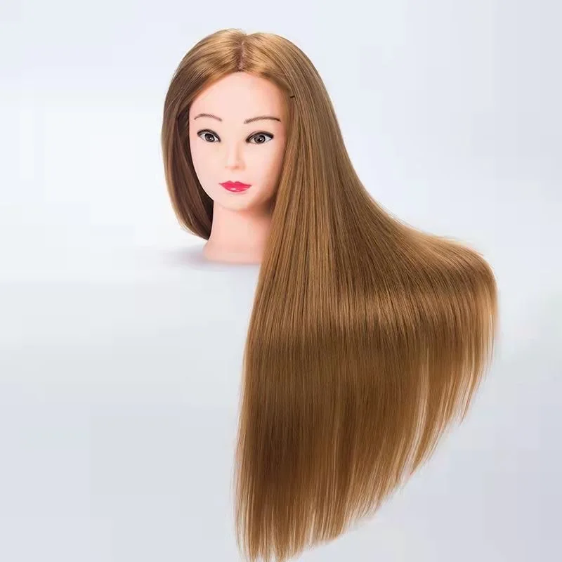 

Hair styling head model 80% real hair, hair cutting apprentice, hair cutting practice head model, braided hair model head.