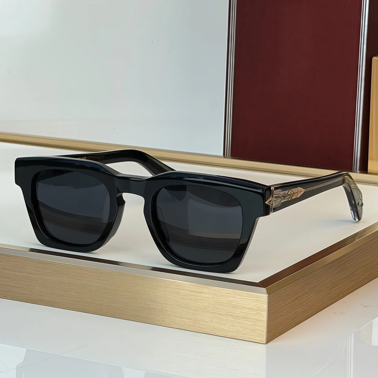 RAWLINS SIZE 49-23 Top Quality Sunglasses for Men and Women Classic Punk Luxury Acetate Titanium Designer Sunglasses Frames