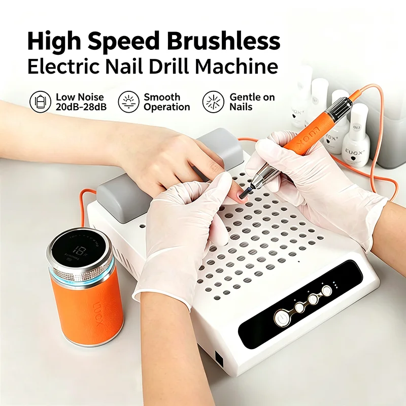 Waterproof Dustpro Of Electric Nail Drill Machine Brushless High Speed Manicure Polisher Ilent Electric Nail Remover For Nail Sa