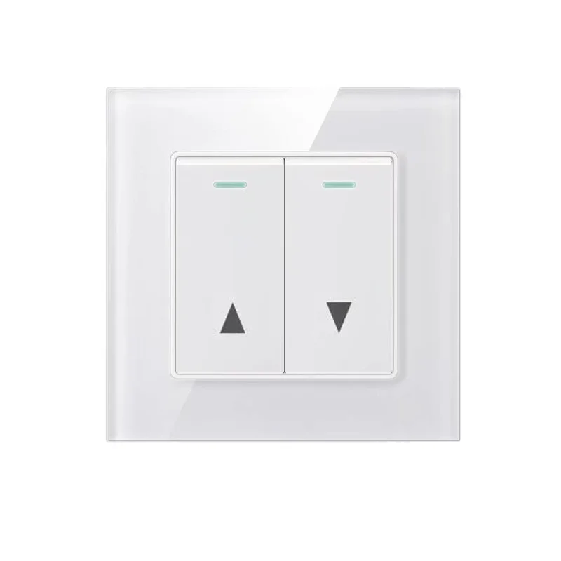 Elektrische vorhang schalter panel, typ 86 up und unten automatische reset shutter auslöser schalter AC110-250V