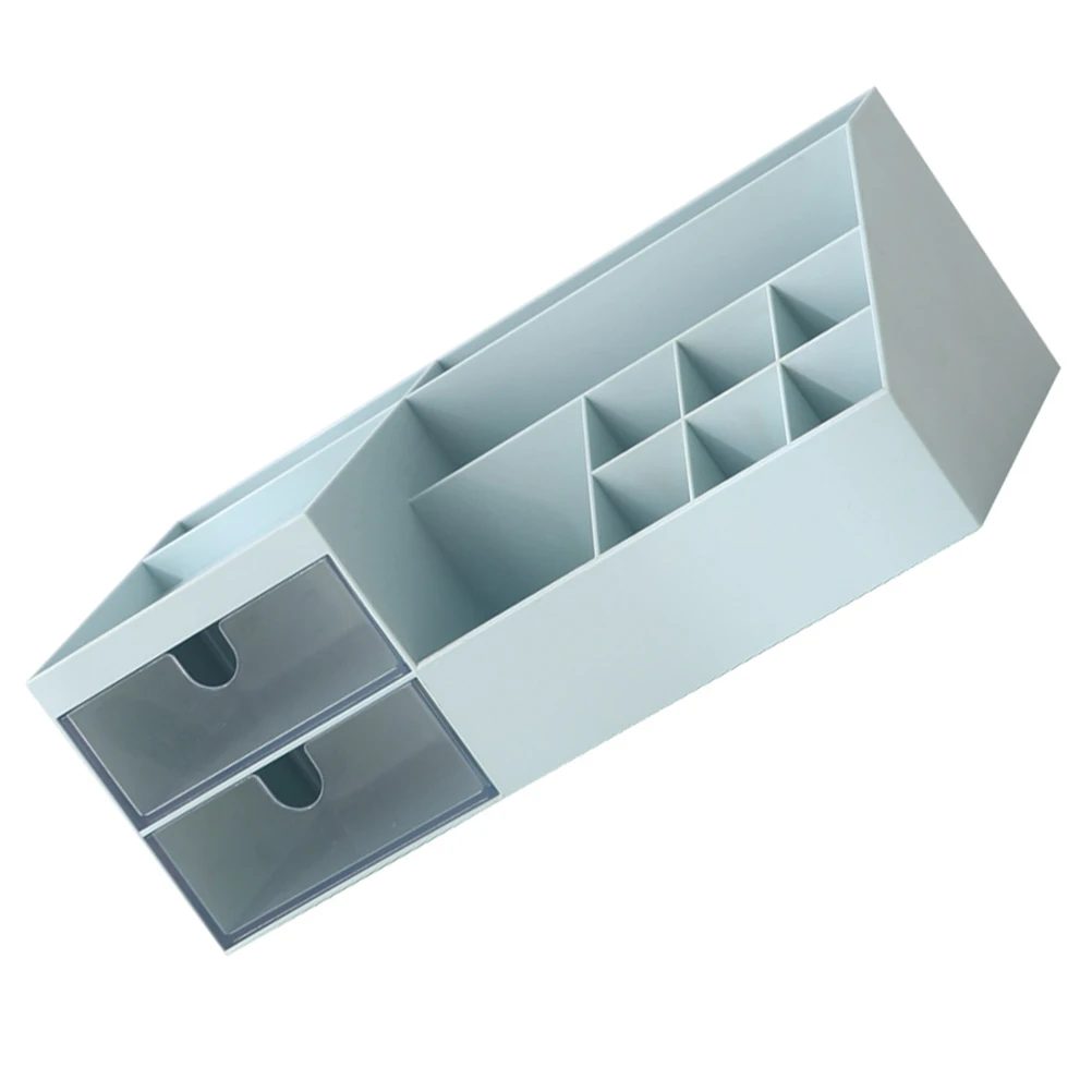 

Storage Box Pencil Holder Desktop Organizer Container Multipurpose Makeup Brush Case Plastic Abs Compartment
