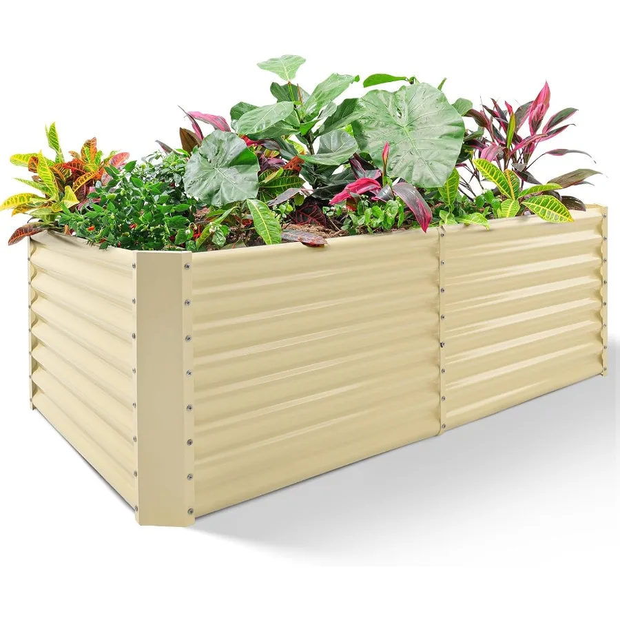 

8×4×2ft Galvanized Raised Garden Bed Planter Boxes Outdoor Raised Garden Beds Outdoor for Vegetables Flowers Herbs 479 Gallons