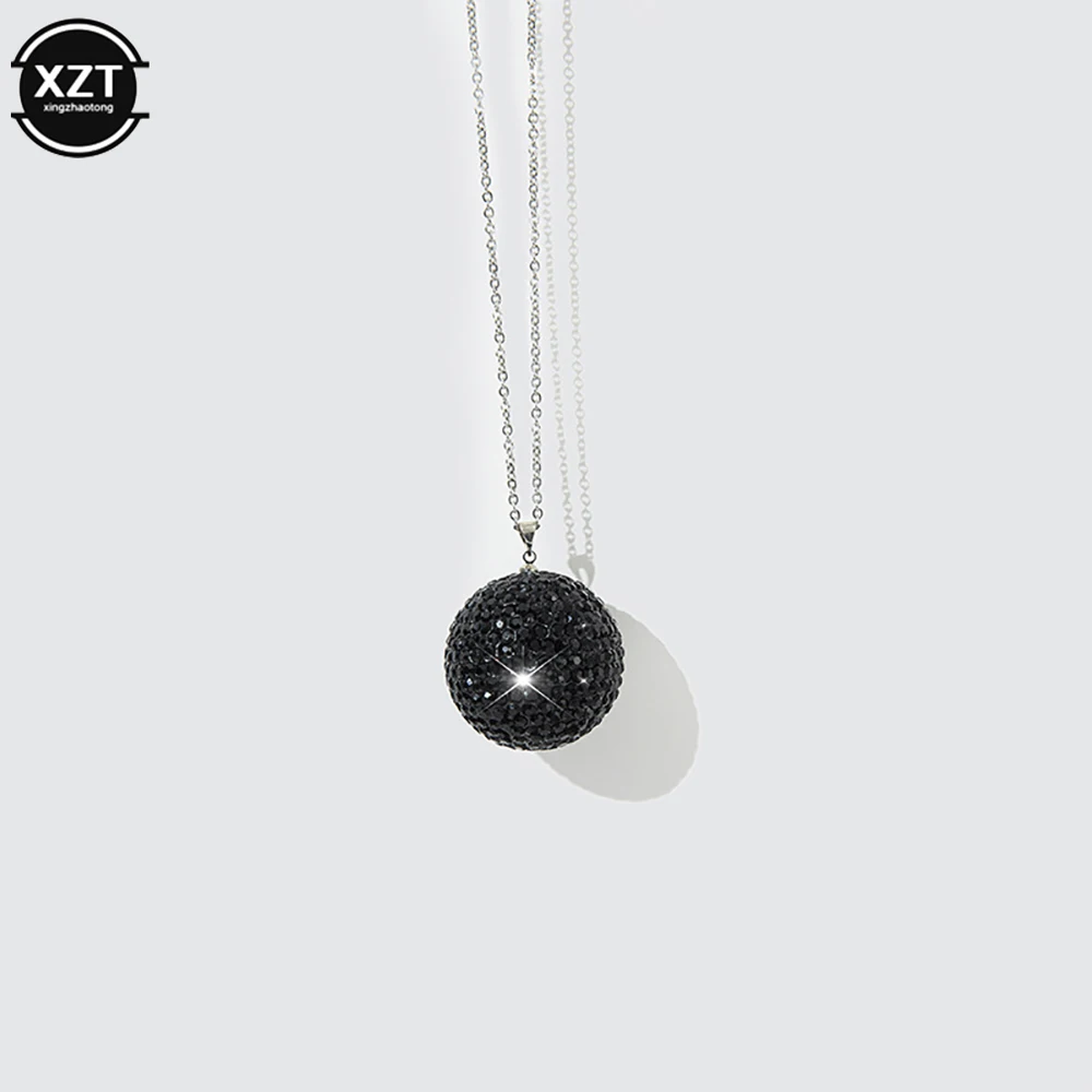 NEW Car Crystal Ball Pendant Cross-border Bling Diamond-encrusted Car Rearview Mirror Full of Diamond Crystal Ball Decoration
