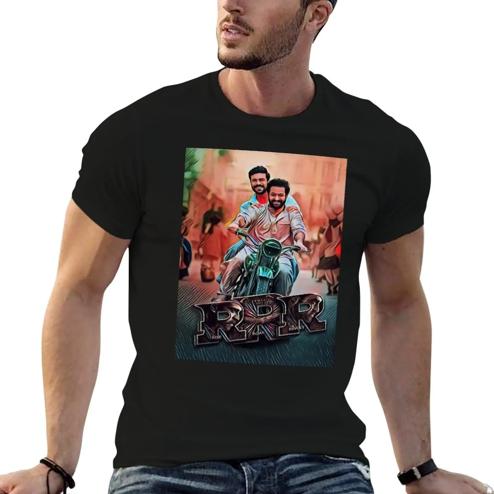 RRR Movie T-Shirt oversized t shirt topping clothes for men