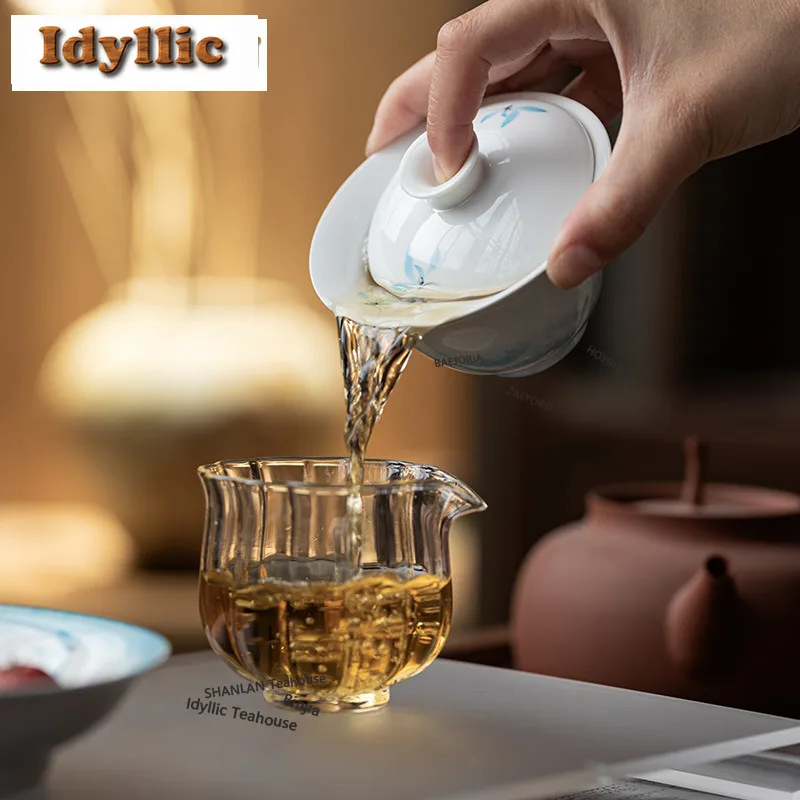 HOYIHM 100ml Hand-painted Butterfly Orchid Gaiwan Boutique Tea Tureen Tea Bowl With Lid Kit Tea Maker Cover Bowl Kung Fu Tea Set