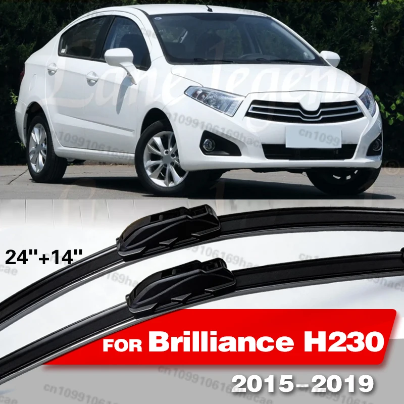 Balais d'essuie-glace avant de voiture, brosses de pare-brise, 24 "+14", accessoires de voiture pour Brilliance H230 2015 2016 2017 2018 2019