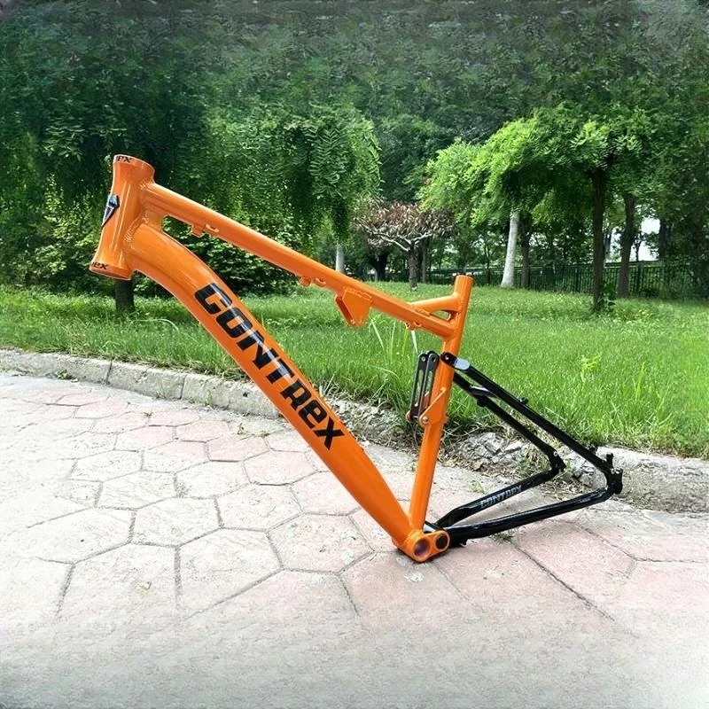 26/27.5 Inch Soft Tail MTB Bike Frame Aluminum Alloy DH Mountain Bicycle Framework Disc Brake Suspension Hydraulic Disc Brake