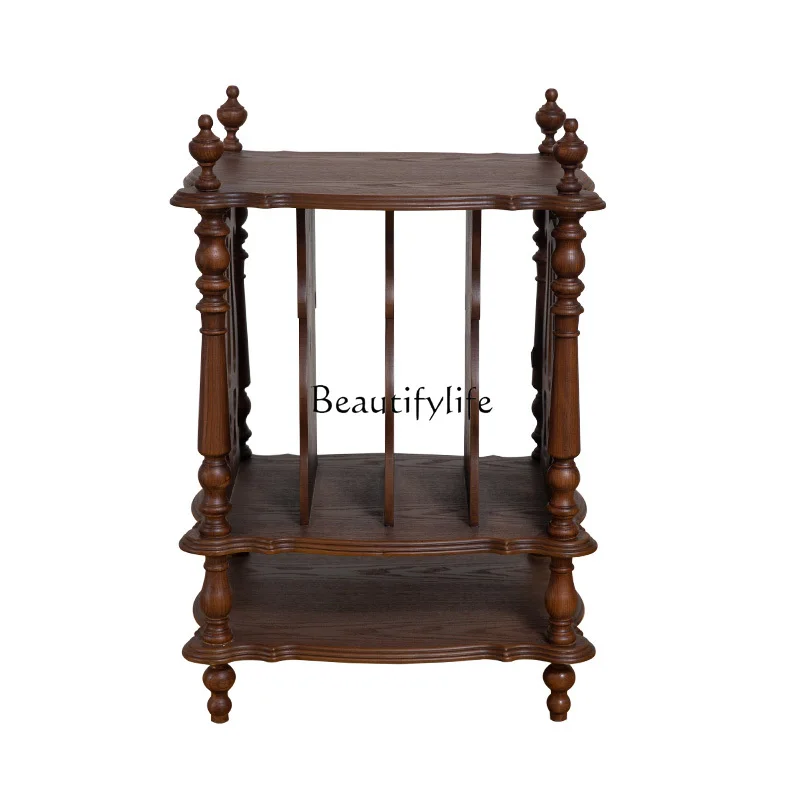 

*Retro storage rack living room bedroom sofa medieval display side table