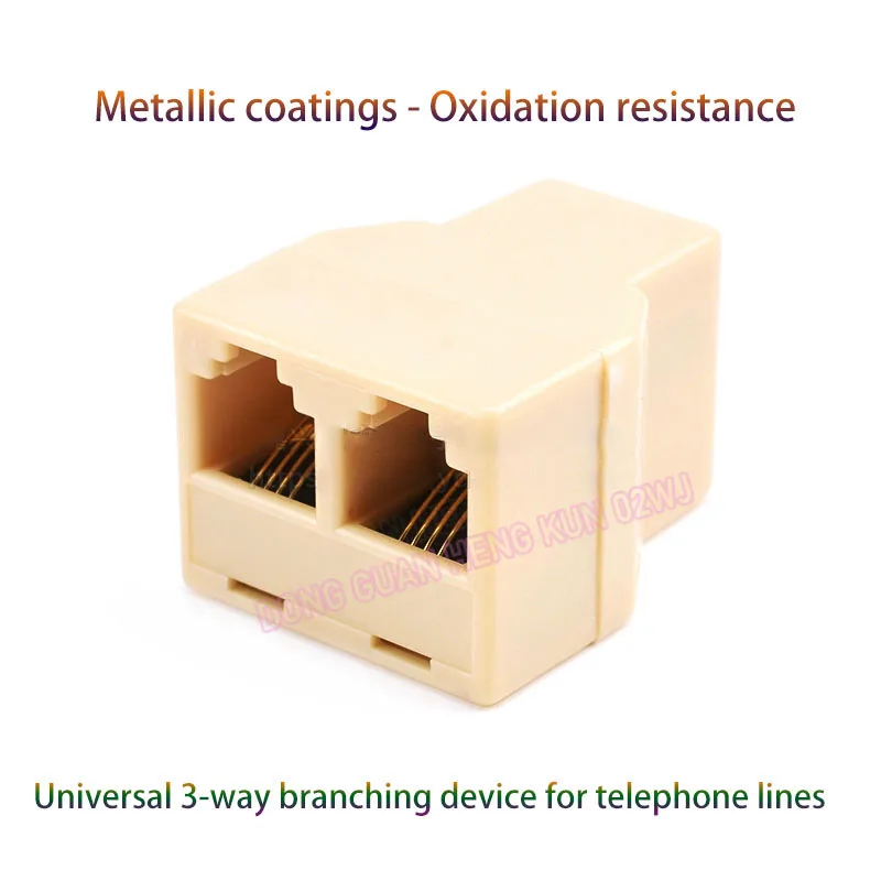 10 Pc Telephone Junction Box Rj11 3-Way Y Junction Adapter Junction Box Equipment Telephone Jack 1 Branch 2 Connector