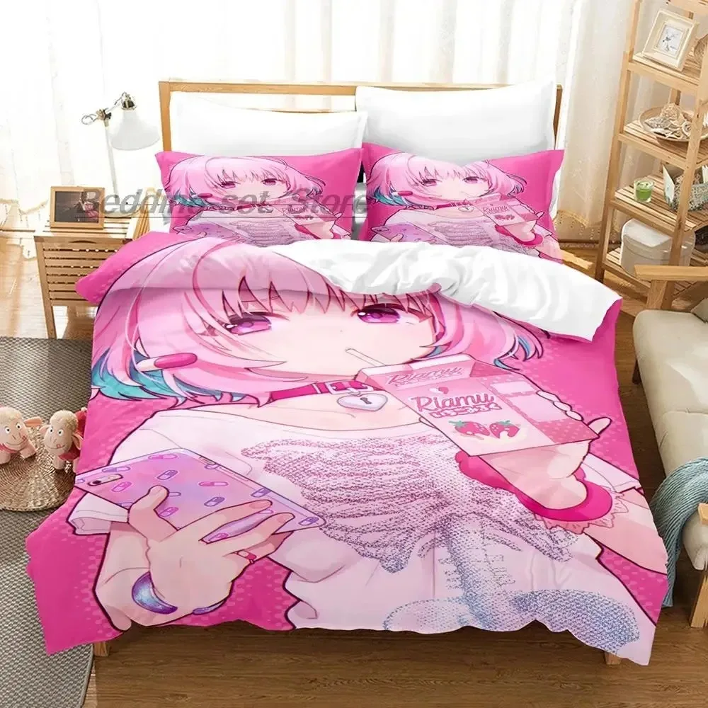 

Yumemi Riamu Bedding Set Single Twin Full Queen King Size Bed Set Aldult Kid Bedroom Duvetcover Sets 3D Anime bed sheet set