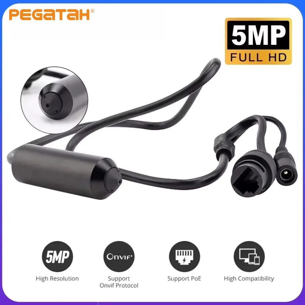 5MP HD Mini POE IP Camera Video Surveillance Network Camera with POE Pen-type Video Recorder Motion Detection Camera with ONVIF
