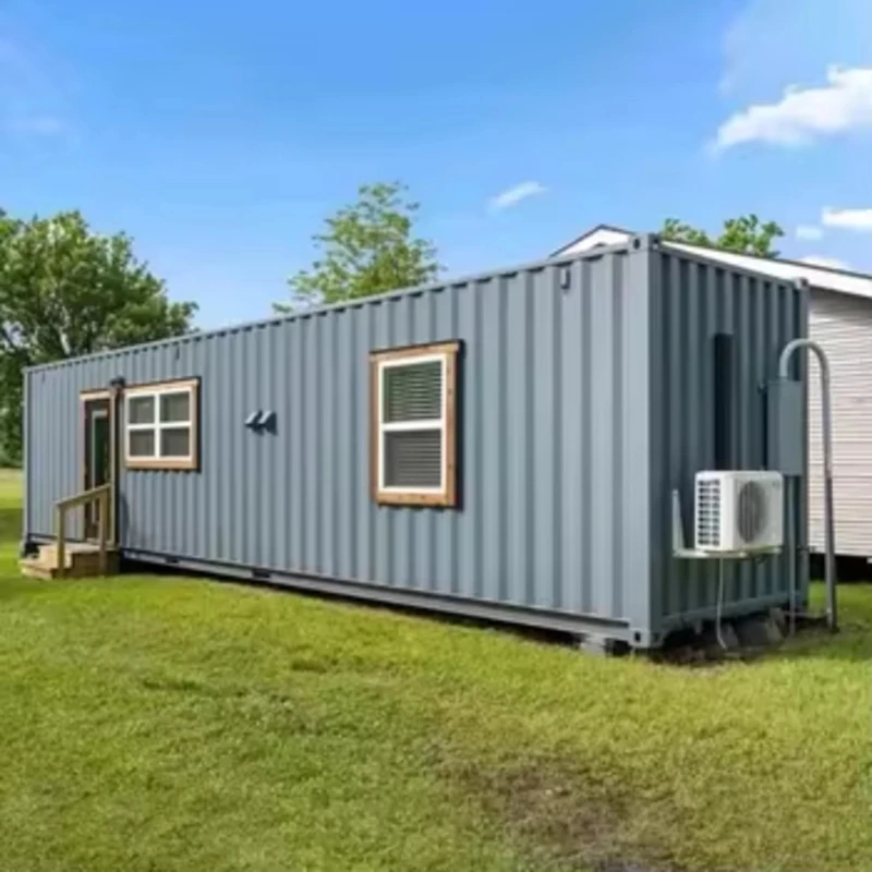 Expandable Container House Rock Wool Sandwich Panel 40ft Foldable Expandable Modular Building for Remote Construction Camp