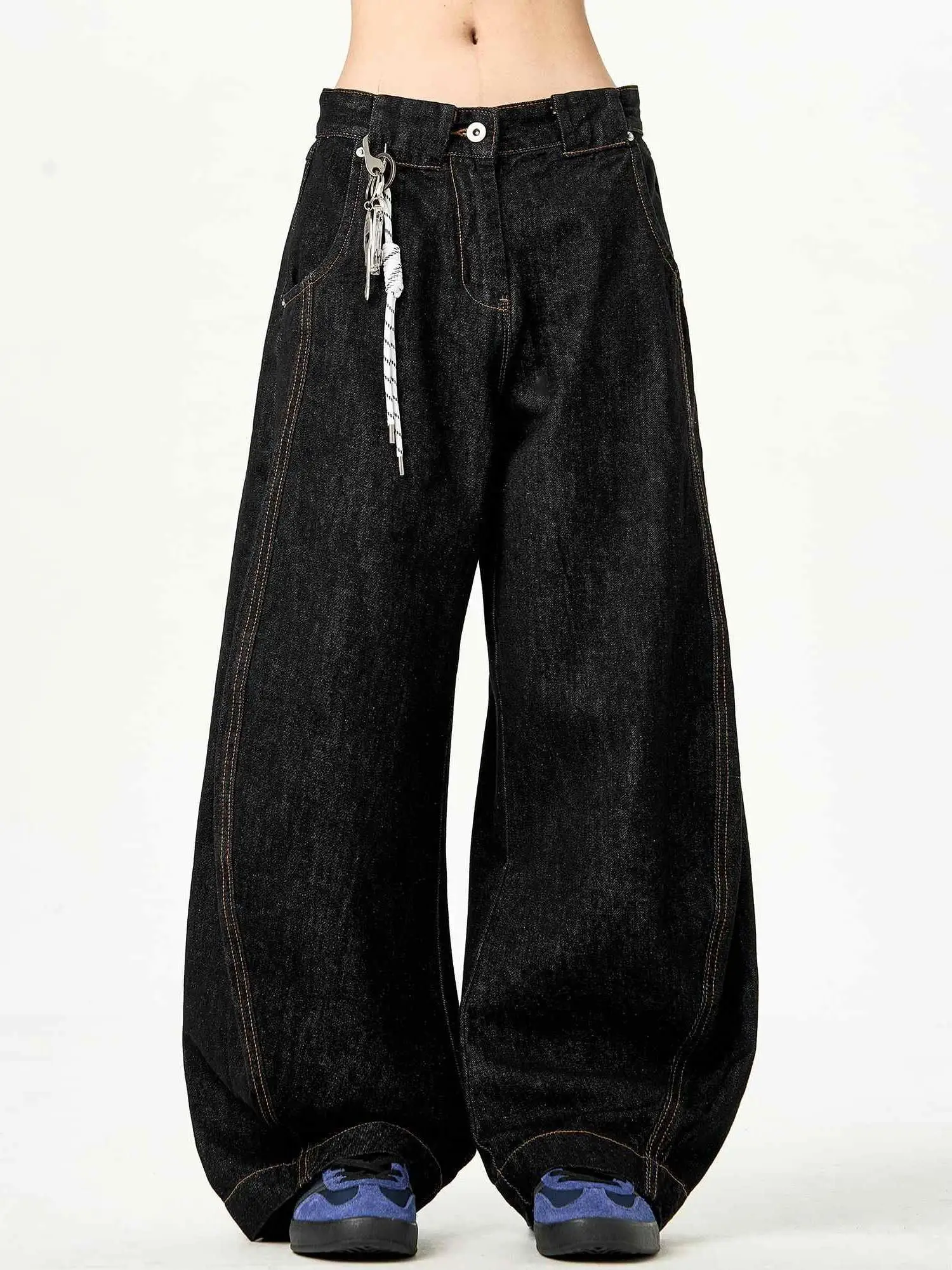 

Мужские джинсы в американском ретро-стиле, широкие, свободные, повседневные, с широкими штанинами, молодежный тренд, весна-осень