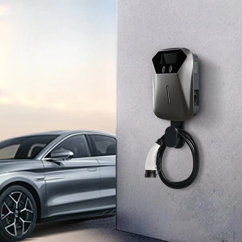 7-22kw AC Wallbox Ev Car Charging Pile With Type 1 or Type 2 Plug Floor-mounted Charging Stations