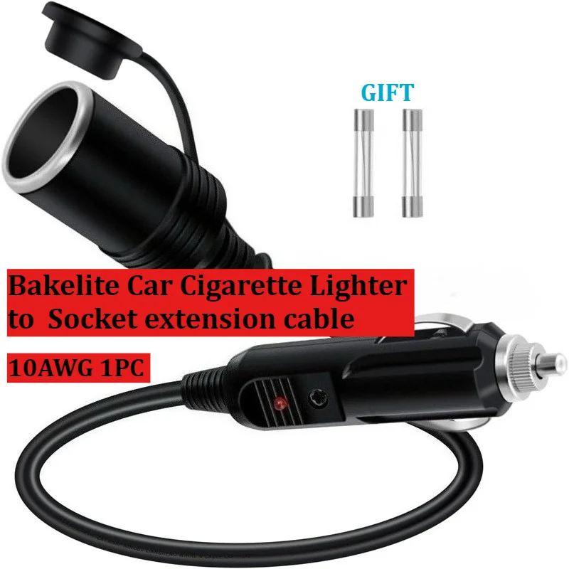 Bakelite Car Lighter Adapter Cable Series2 Convert To DC5521/DC7909/DC8020-Male Female-Cable B-type Tail Plug Connector