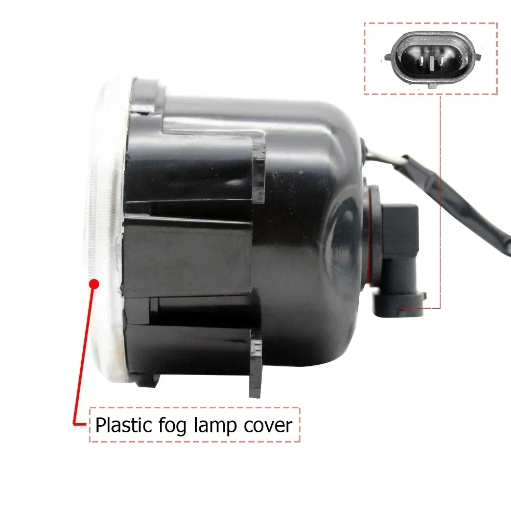 Pair LED Fog Lights Lens Angel Eyes DRL for Mitsubishi Space Star Mirage G4 Attrage 2012-2023 Car PTF Daytime Running Lamp view 3