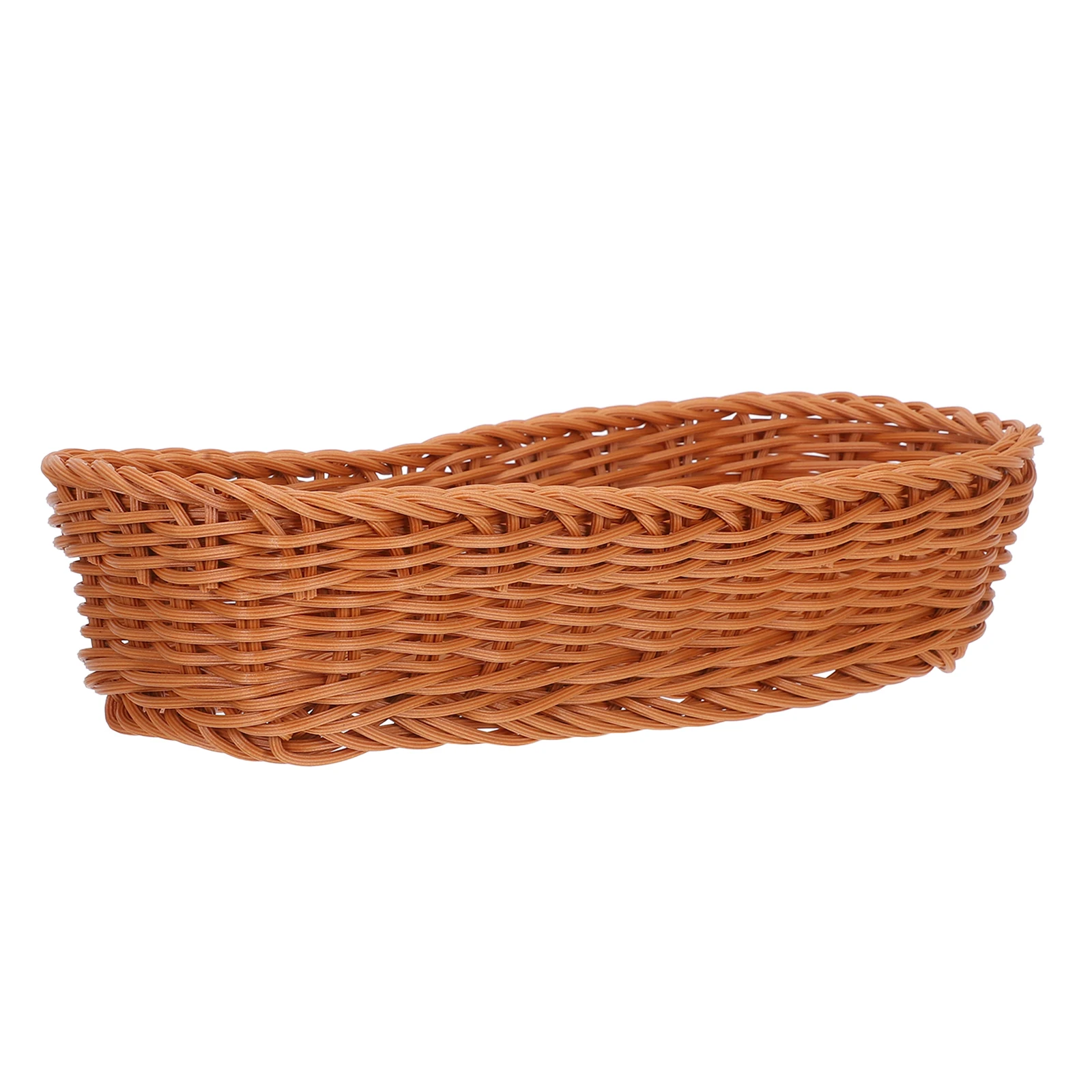 

Plastic Rattan Woven Basket Kitchen Tableware Holder Chopsticks Fork Storage Simple Small Lightweight Organizer