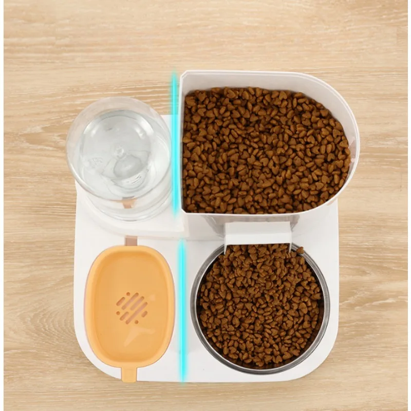 Cat Bowl Automatic Feeder Large Capacity Food Storage Box with Water Dispenser Pets Food Container Feeder for Cats Feeding Bowls