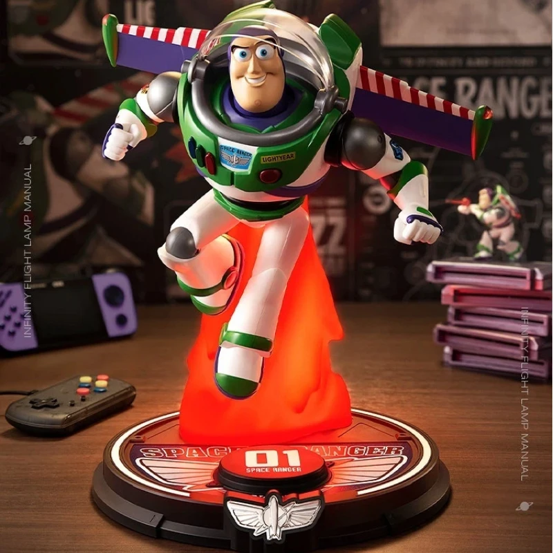 

Disney Buzz Lightyear Infinite Style Wireless Charger Figurine Lamp Toy Story Desktop Decor Birthday Gift For Boys