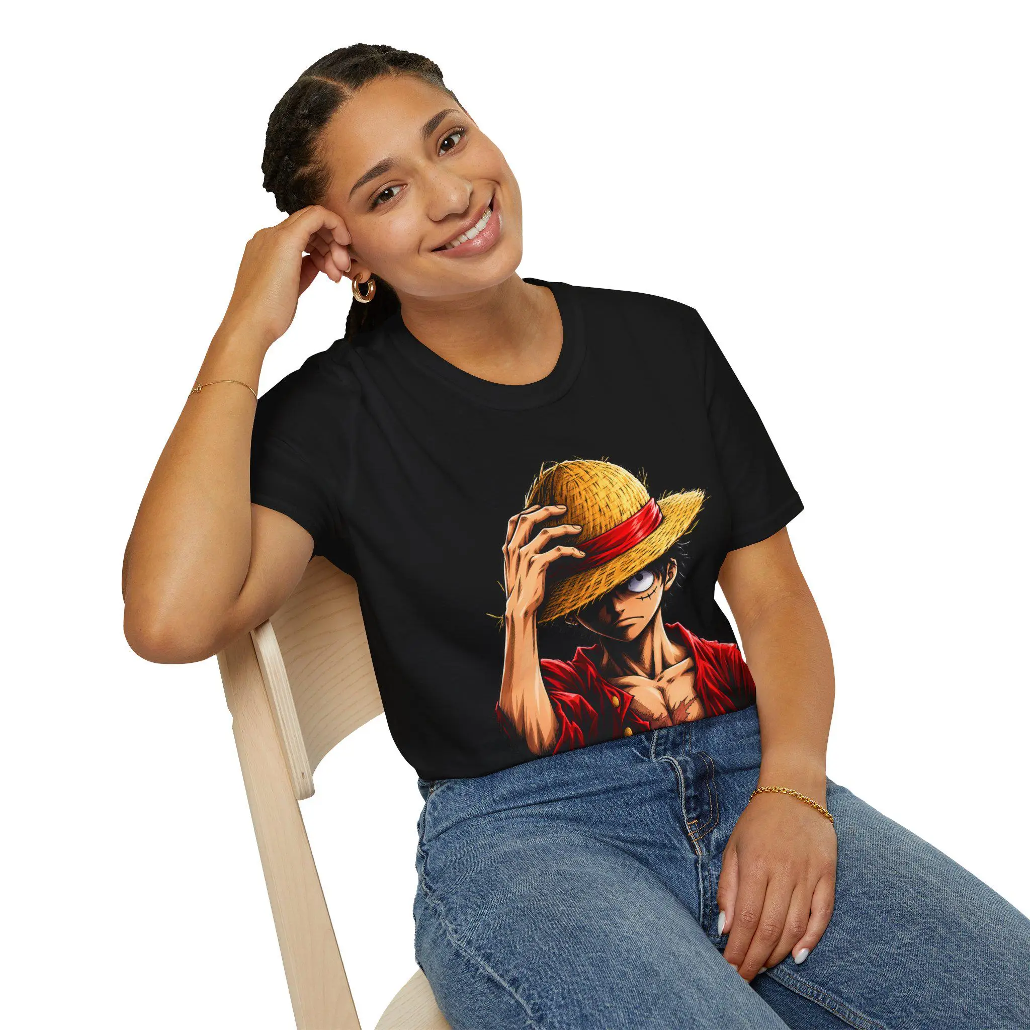 Zoro One Piece Japanese Shirt Pirate Anime Roronoa Zoro Shirt, Kanagawa Wave Hokusai Straw Hat Pirates Manga Shirt Mugiwara Tee
